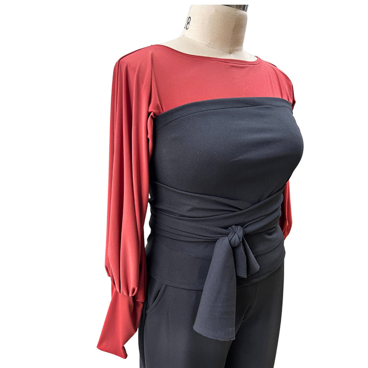 Kara Dolman Drama Sleeve Top | Grey Out