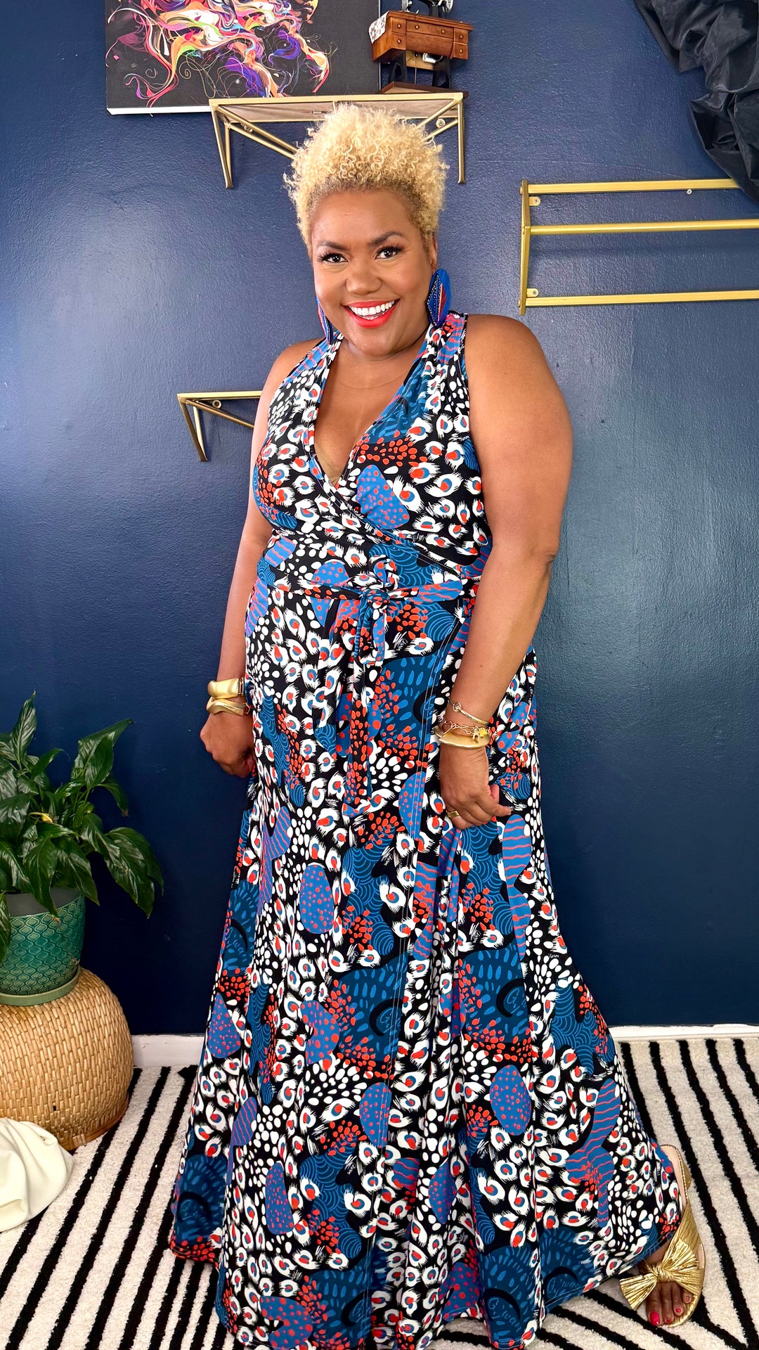 Stella Maxi  Dress |  Enchanted Leopard | Riviera Combo