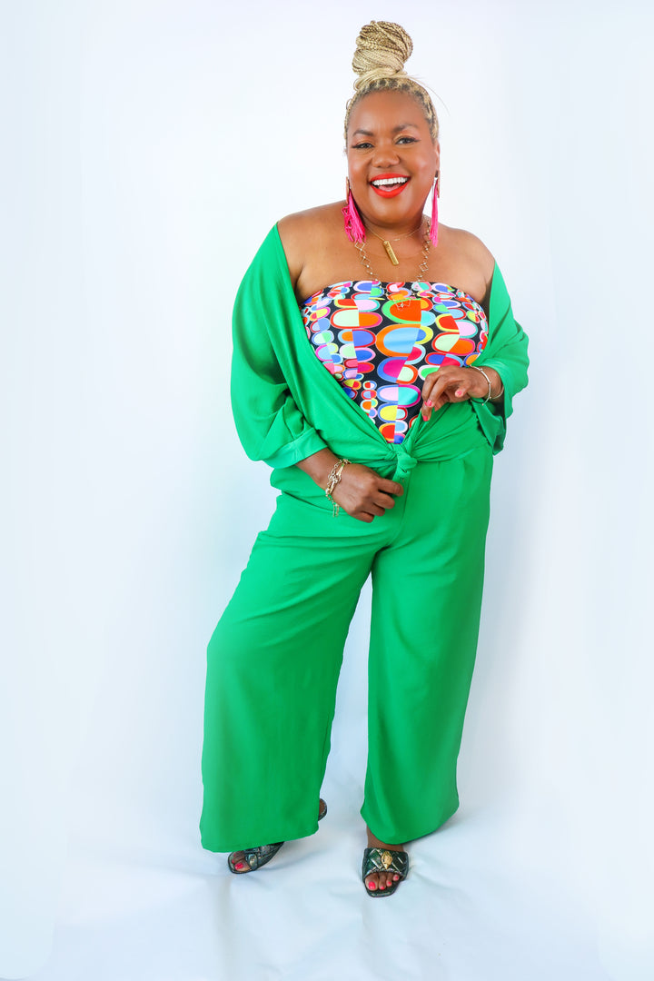 Penelope Palazzo Pant  |Kelly Green