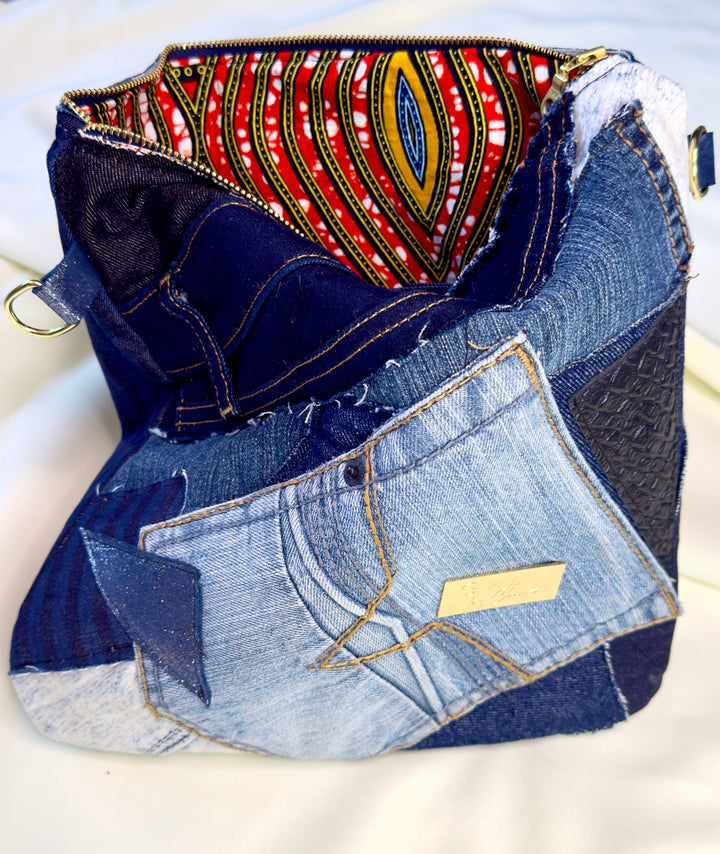 G'wan Flipper  Clutch | Denim Hodgepodge 01