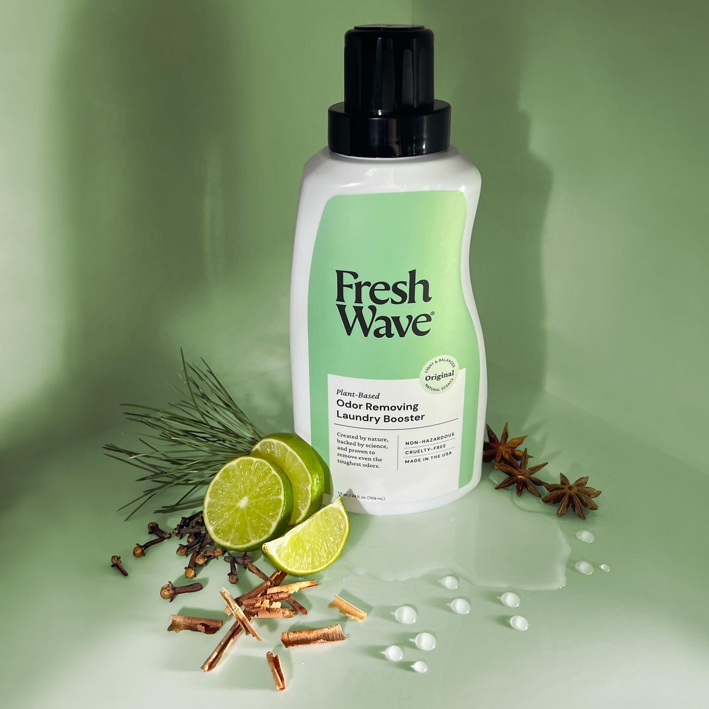 Fresh Wave Odor Removing Laundry Booster, 24 fl. Oz. | Laundry Scent Booster | Safer Odor Relief | Natural Plant-Based Odor Eliminator | Pet Bedding, Activewear, Blankets, Clothes & Fabrics