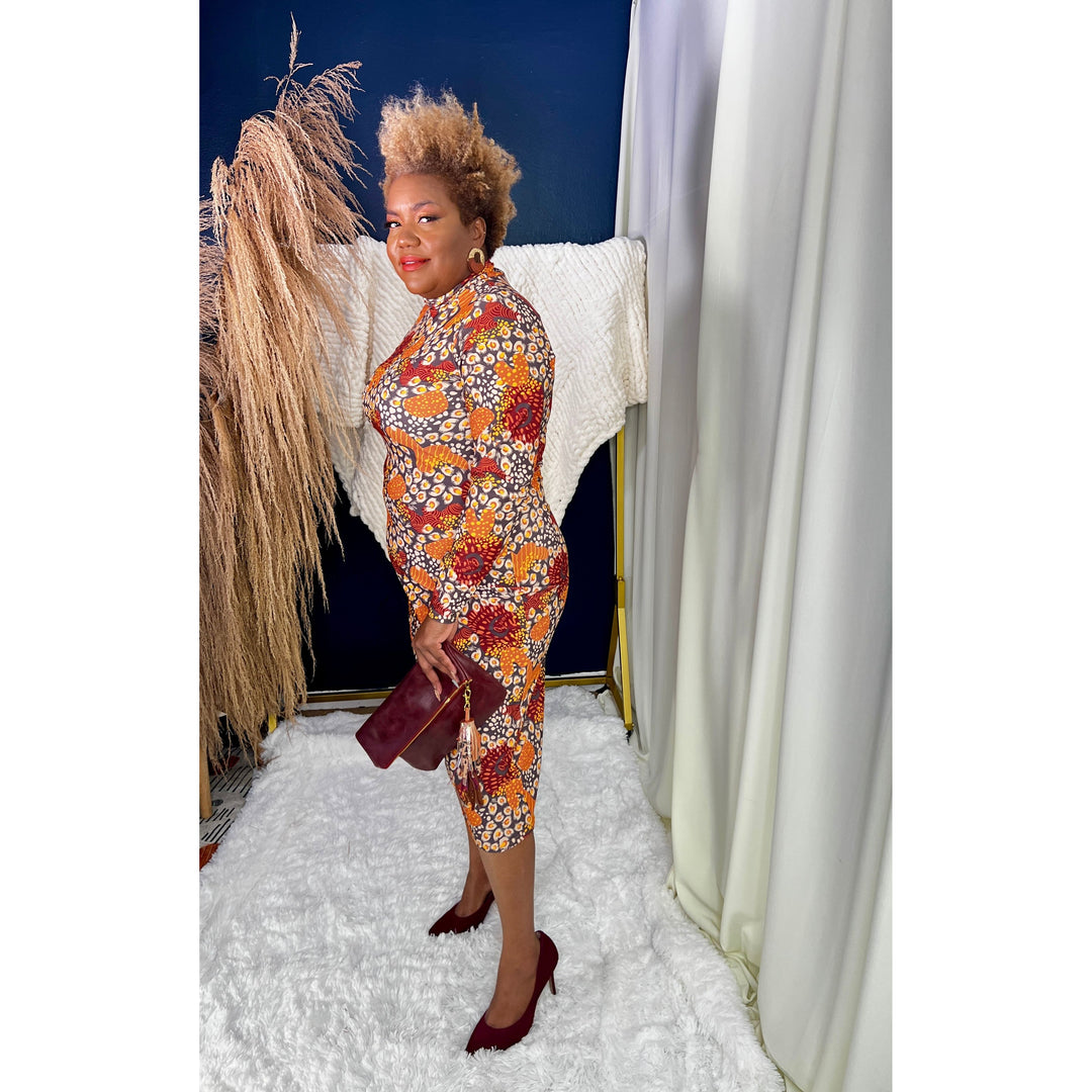 Aphrodite Mock Neck | Enchanted Leopard Chestnut - G'wan by Charon