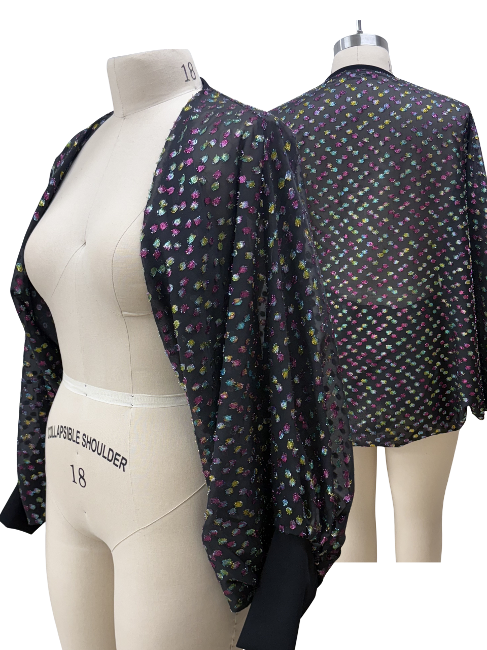 Ocean Drama Sleeve Cocoon  | Disco Polka Dot