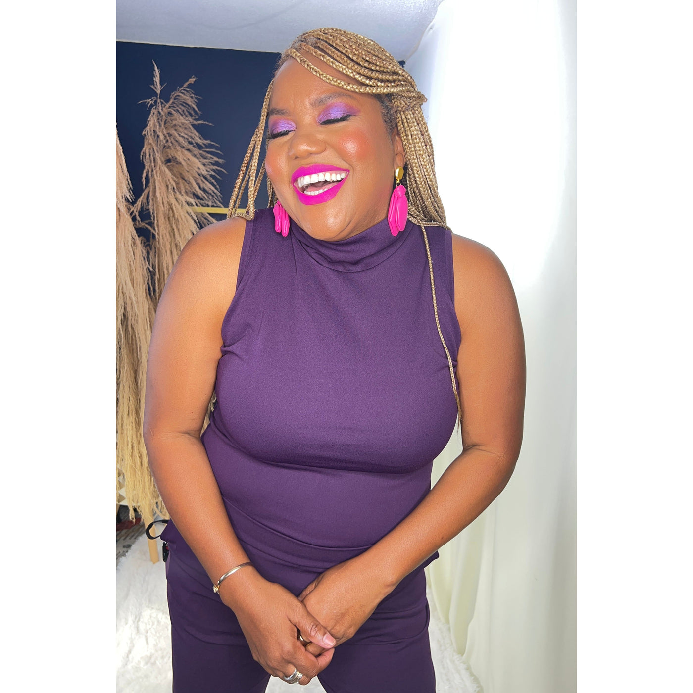 Adele Sleeveless Mock Neck | The Color Purple - G'wan by Charon
