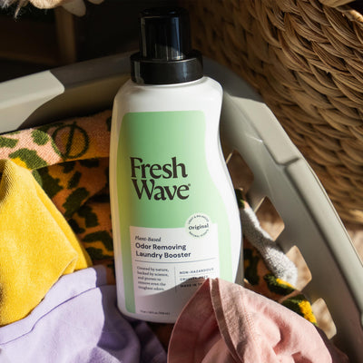 Fresh Wave Odor Removing Laundry Booster, 24 fl. Oz. | Laundry Scent Booster | Safer Odor Relief | Natural Plant-Based Odor Eliminator | Pet Bedding, Activewear, Blankets, Clothes & Fabrics