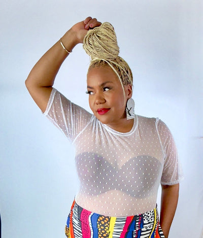 Noble Sheer Crew Neck | Swiss Dot | The Line Up Collection