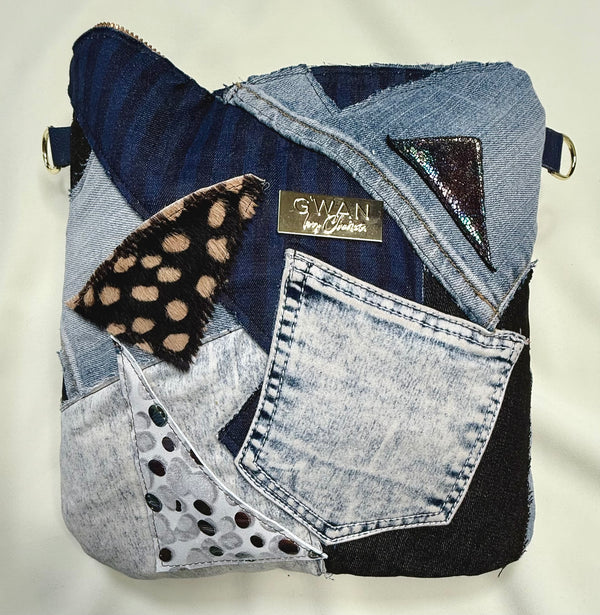 G'wan Flipper  Clutch | Denim Hodgepodge 01