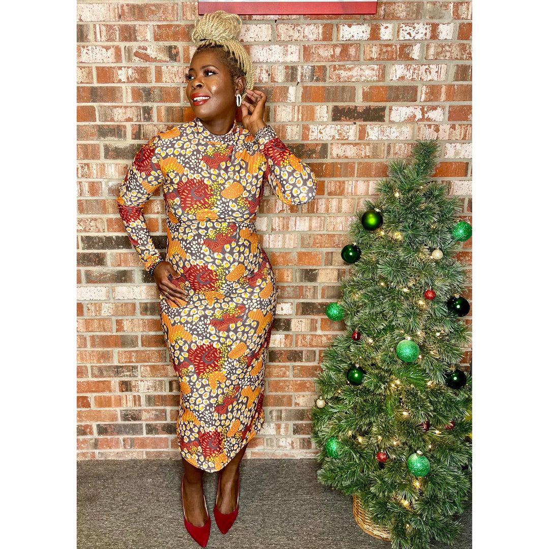 Aphrodite Mock Neck | Enchanted Leopard Chestnut - G'wan by Charon