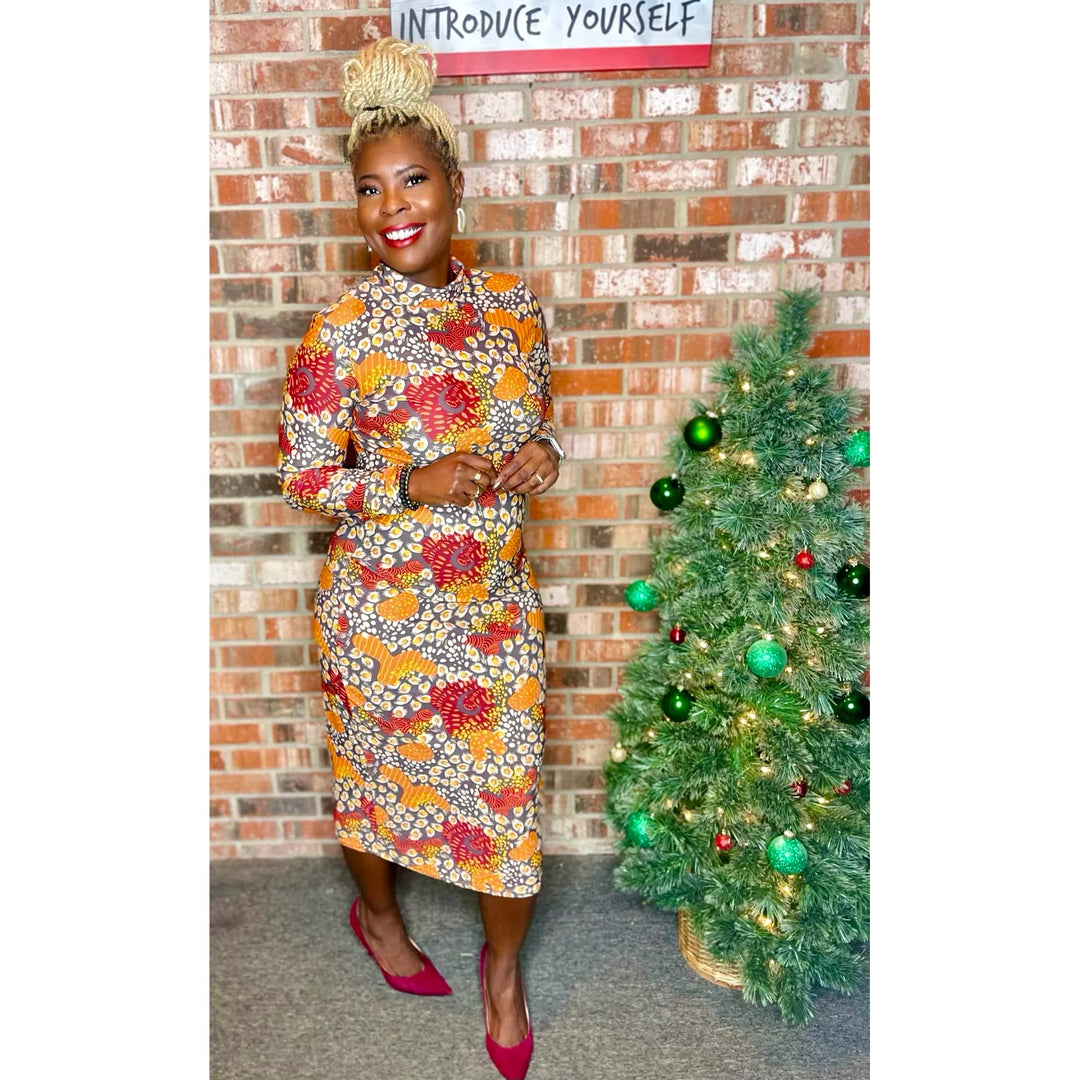 Aphrodite Mock Neck | Enchanted Leopard Chestnut - G'wan by Charon