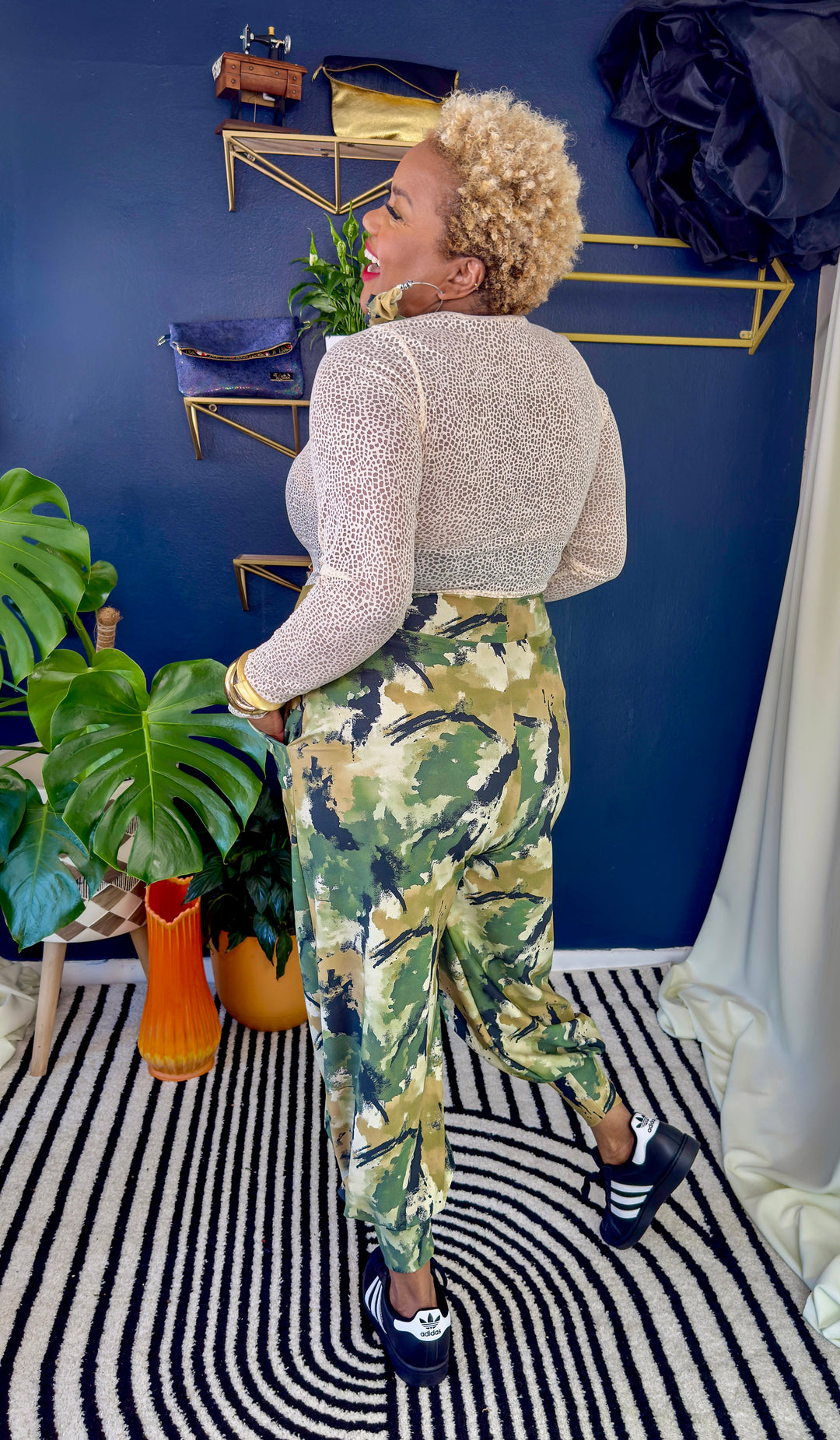 Nolan Crew Neck | Monet Camo Collection | Cracked Ice