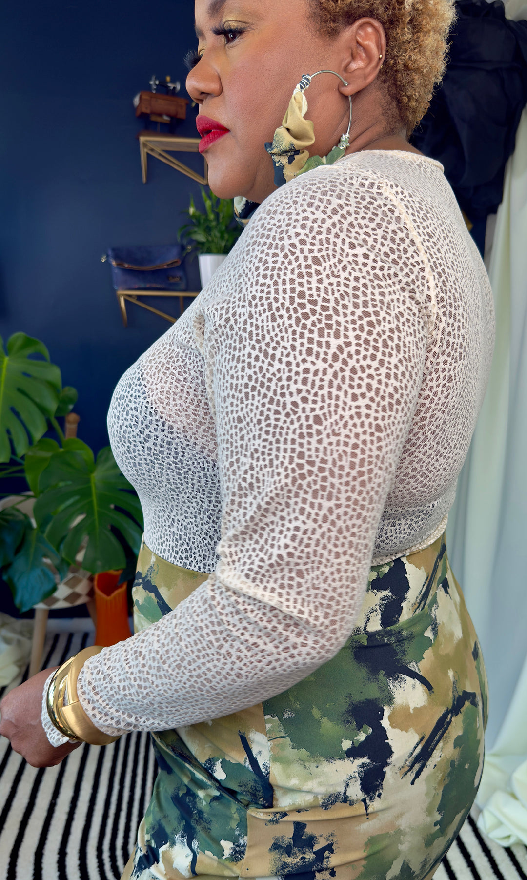 Nolan Crew Neck | Monet Camo Collection | Cracked Ice