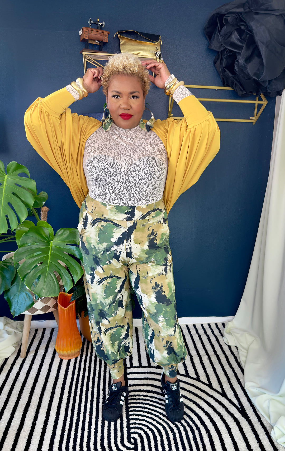 Ocean Drama Sleeve Cocoon  |  Monet Camo Collection | Golden Ocher