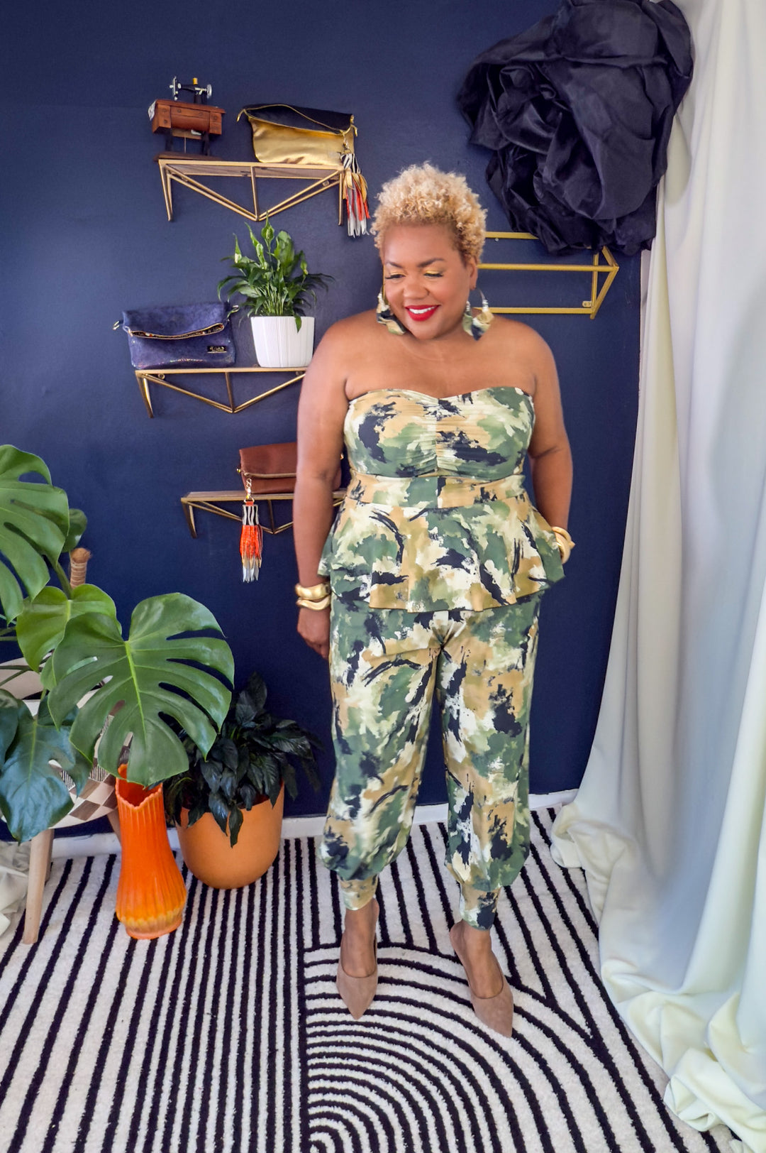 Billie Jean Glam Sweats | Monet Camo Collection