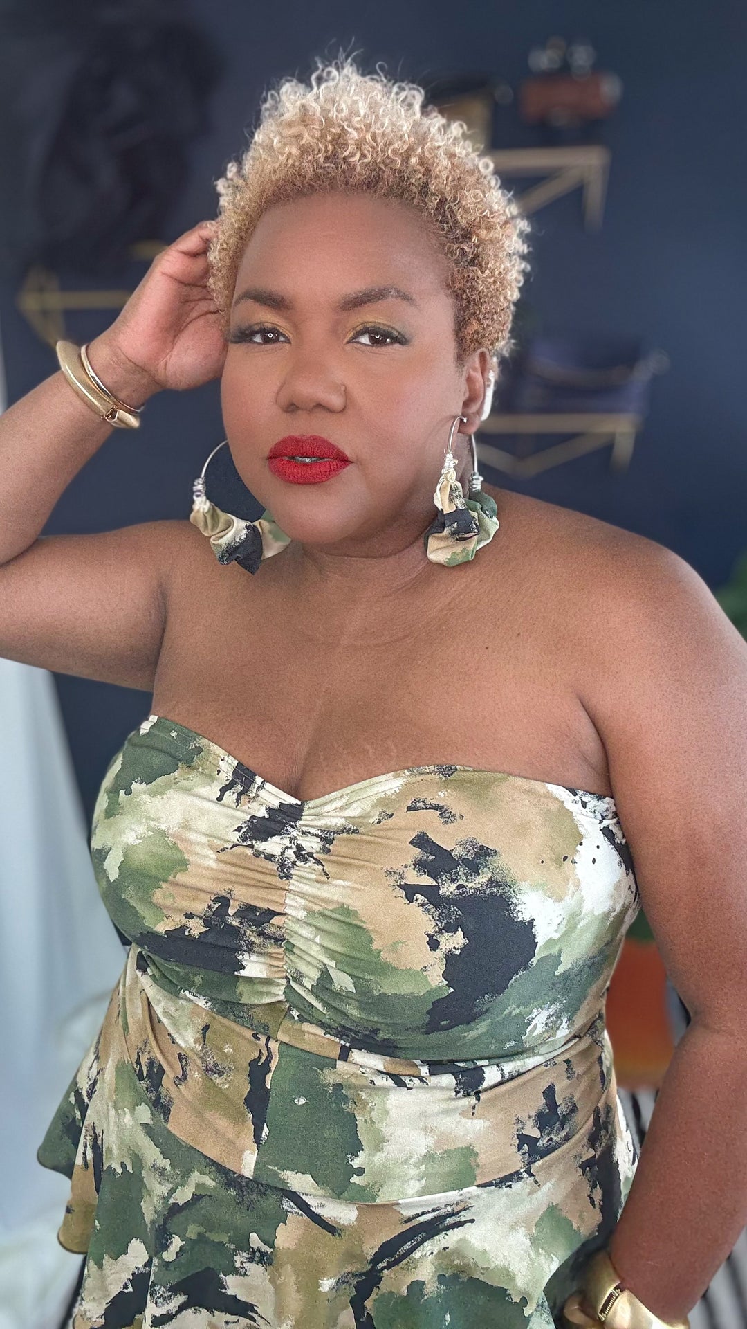 MC Lyte  Door Knockers | Monet Camo Collection