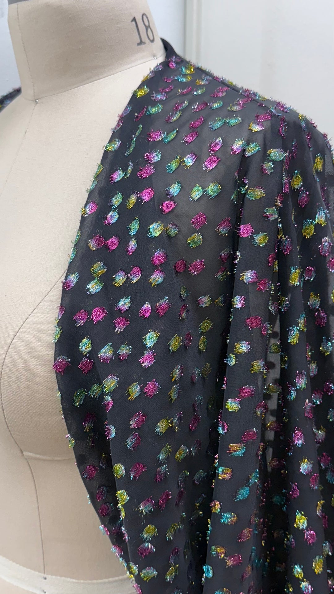 Ocean Drama Sleeve Cocoon  | Disco Polka Dot