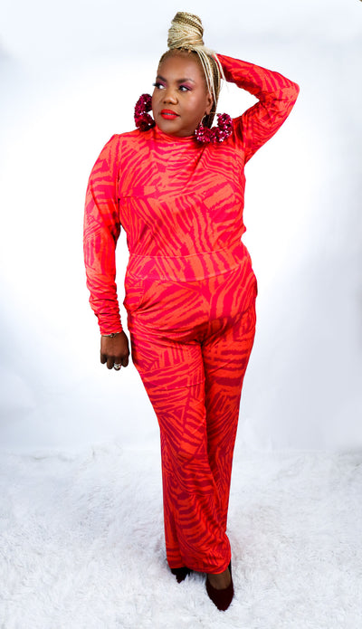 Lyric Palazzo Pants 2.0 |  Illusion Collection | Red Combo