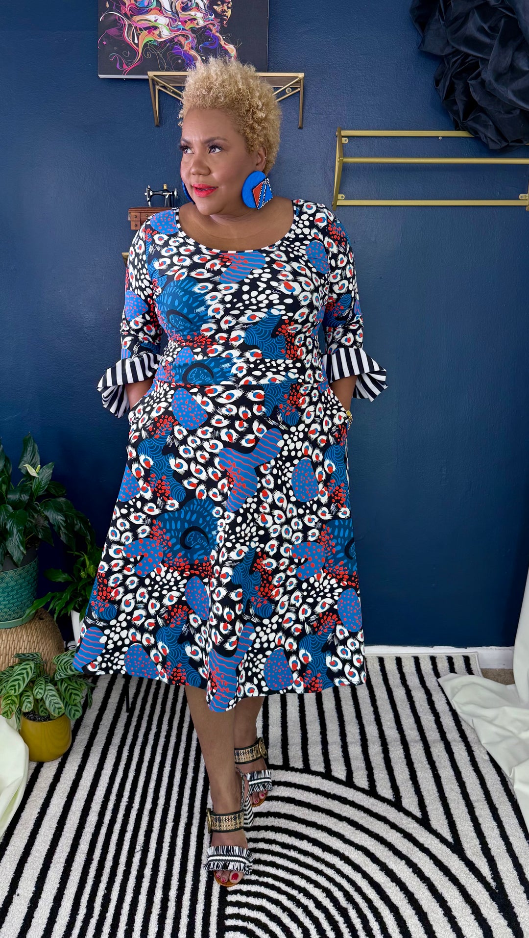 Flounce A-line Skirt  | Enchanted Leopard | Riviera Combo