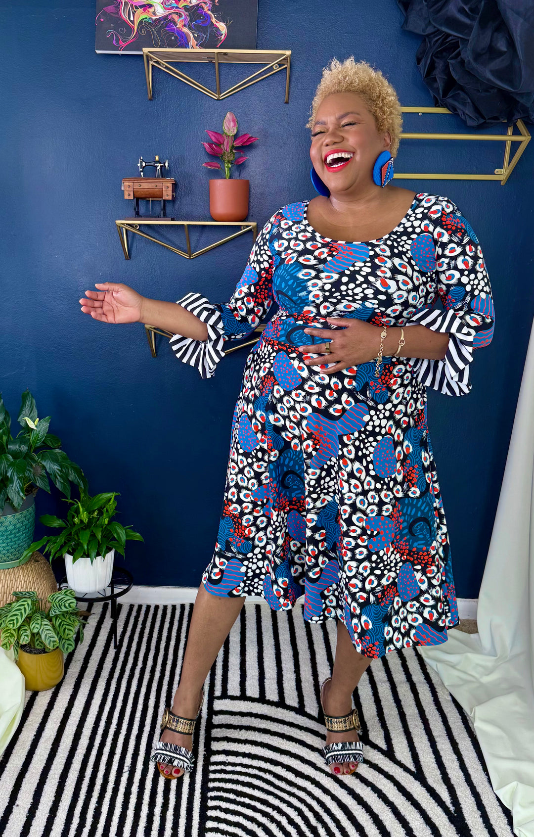 Flounce A-line Skirt  | Enchanted Leopard | Riviera Combo