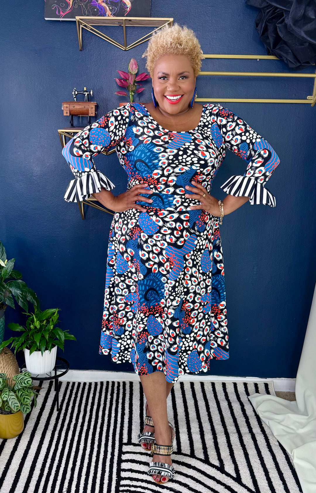Flounce A-line Skirt  | Enchanted Leopard | Riviera Combo
