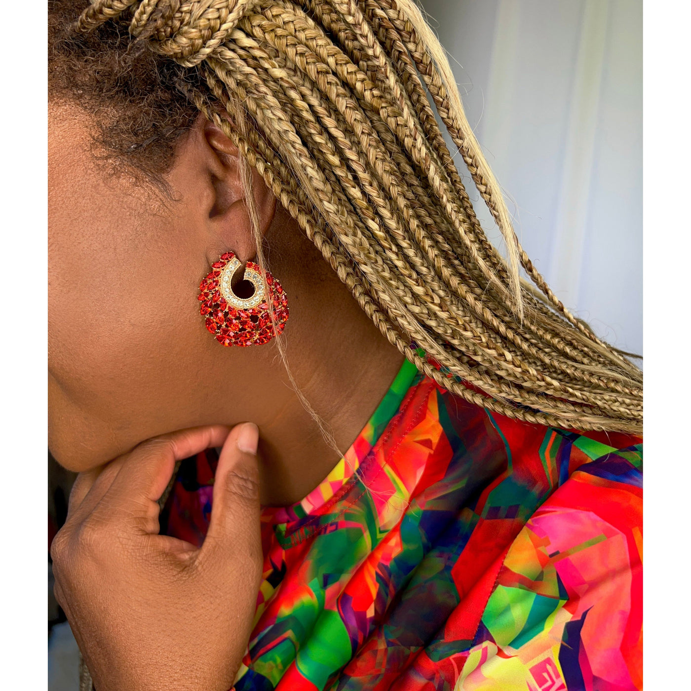 Scarlet Swirl Studss|  Lover of Me Collection - G'wan by Charon