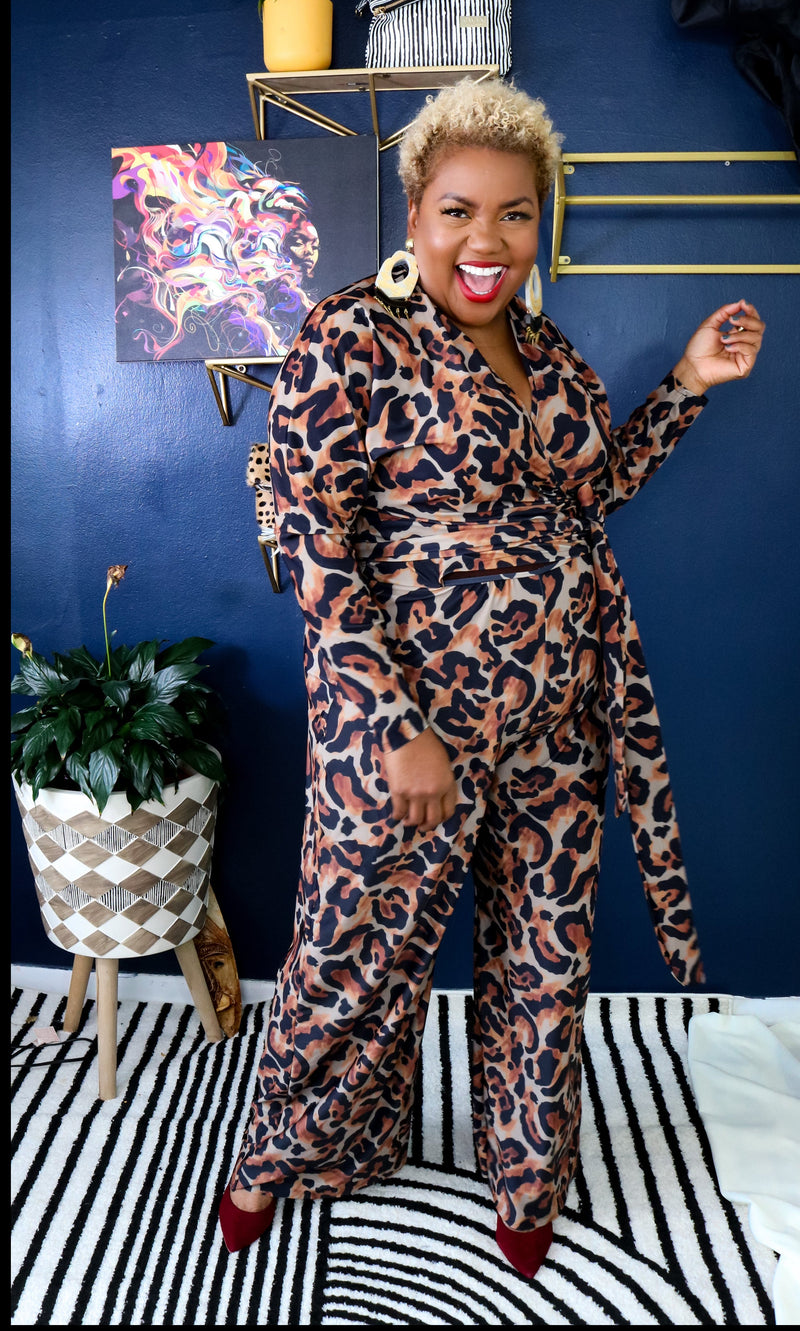 Remy Wrap Top Jumper  | Untamed Leopard