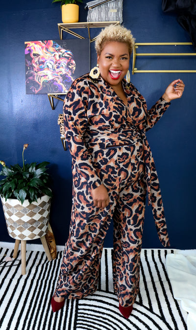 Remy Wrap Top Jumper  | Untamed Leopard