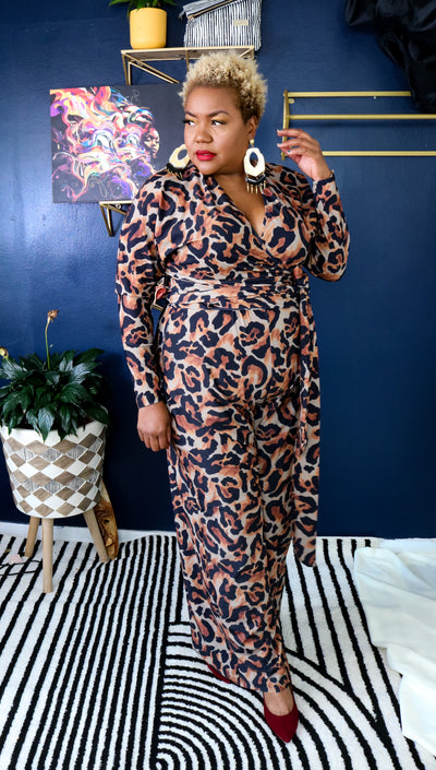 Remy Wrap Top Jumper  | Untamed Leopard