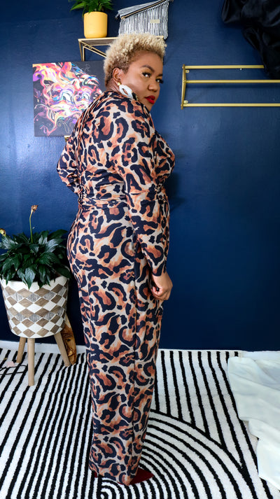 Remy Wrap Top Jumper  | Untamed Leopard