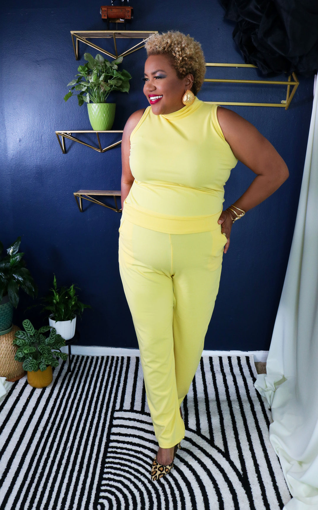 Adele Sleeveless Mock Neck | Buttercup Combo