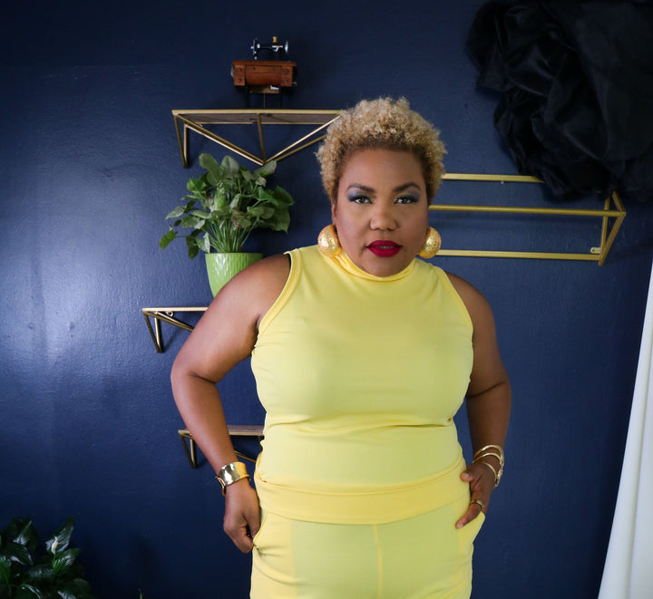 Adele Sleeveless Mock Neck | Buttercup Combo