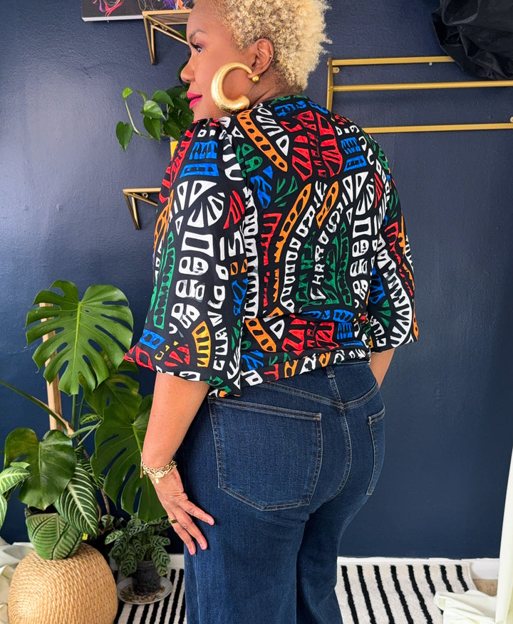 Terry Ballon Sleeve Top | Soko
