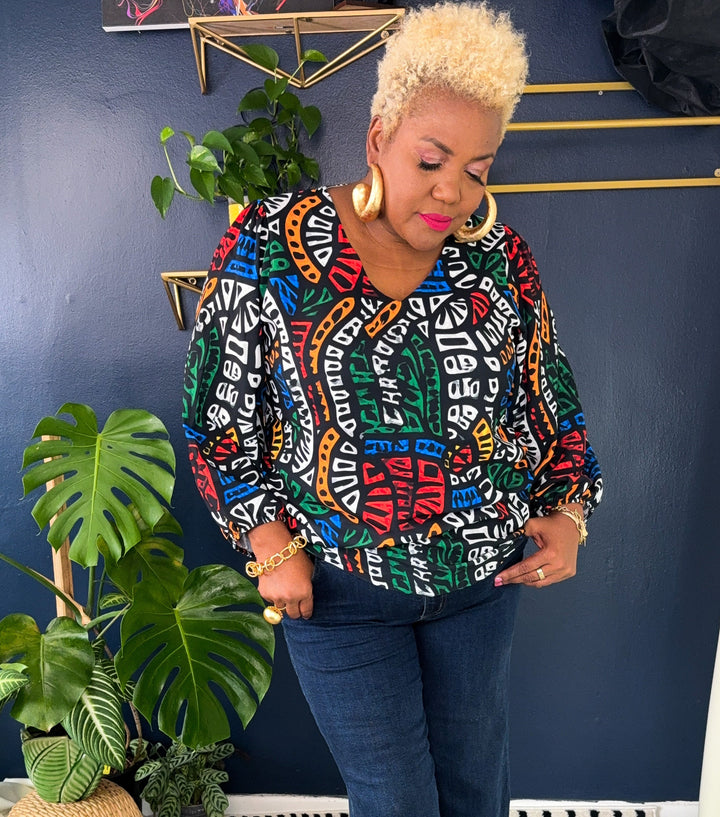 Terry Ballon Sleeve Top | Soko