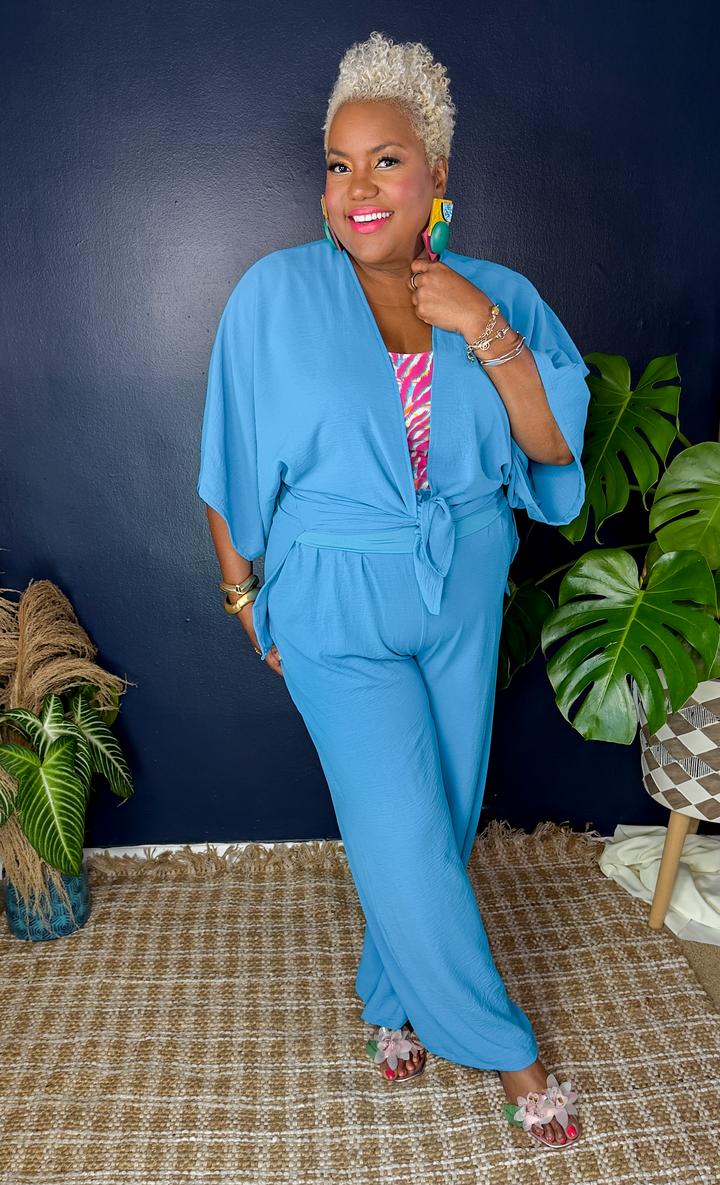 Penelope Palazzo Pant  | Sea