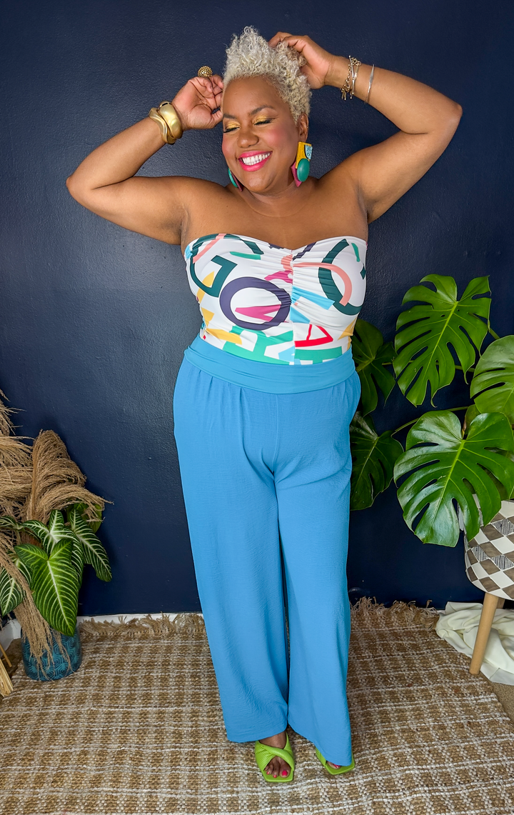 Penelope Palazzo Pant  | Sea