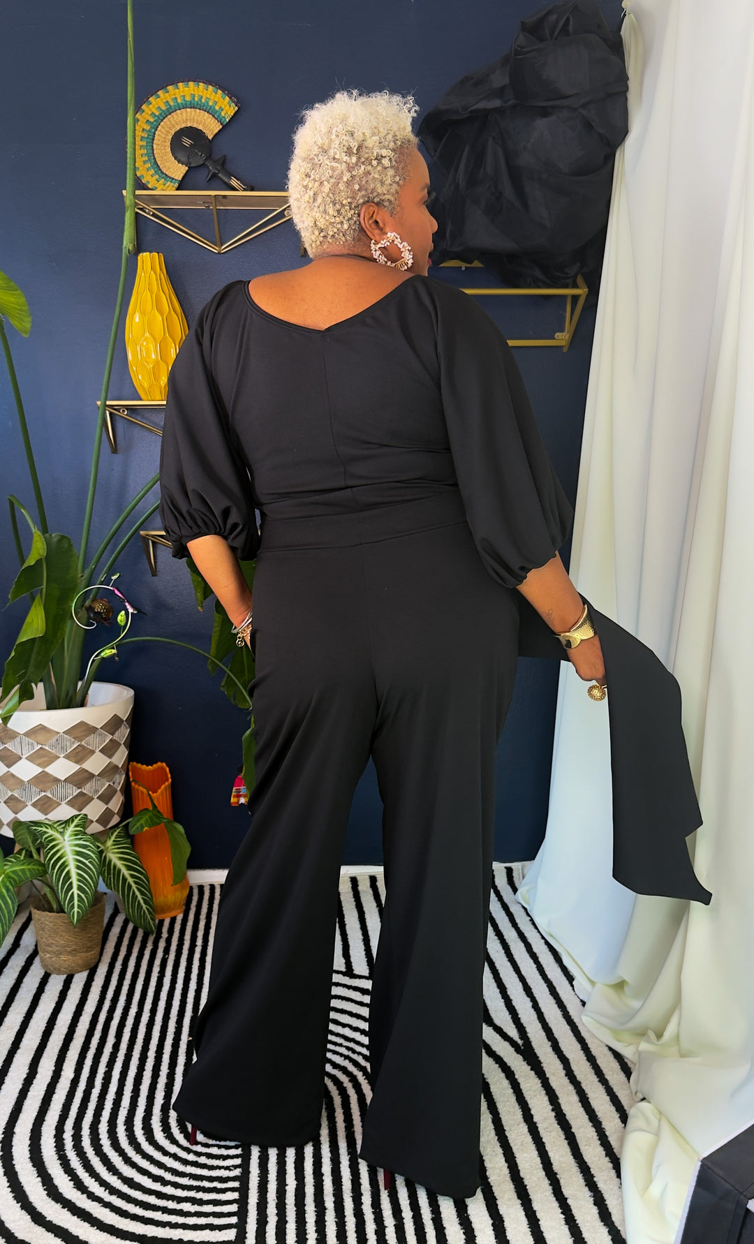Jolene Peplum Pants | Serengeti Collection |BLACK