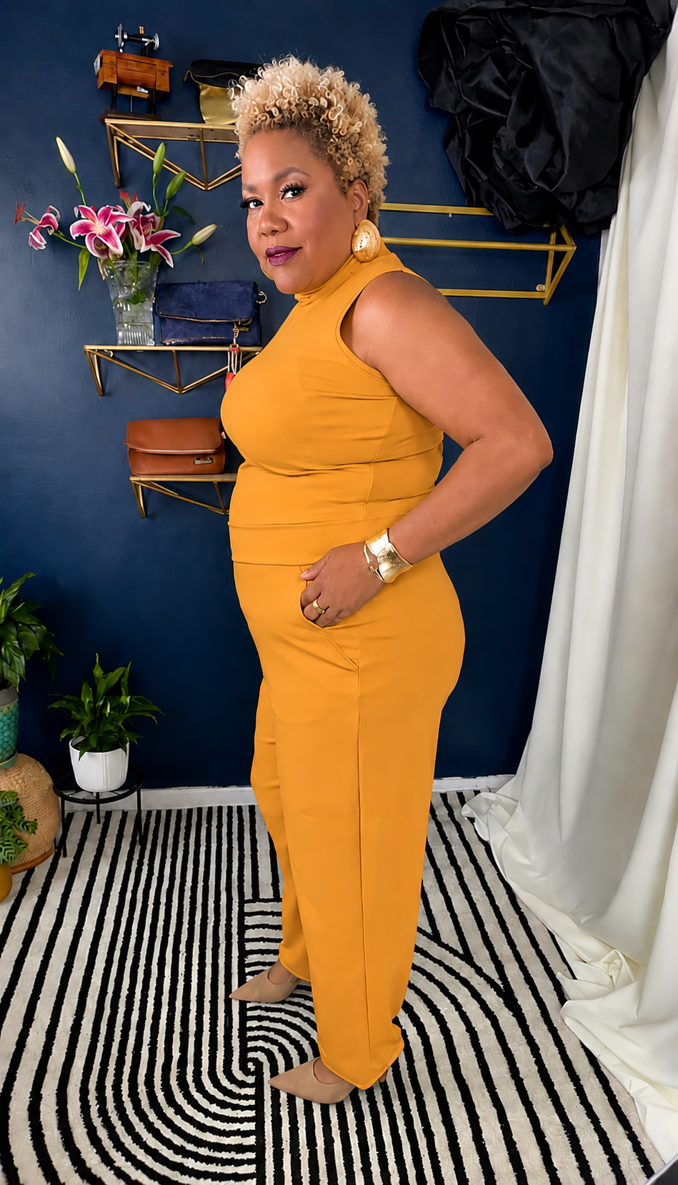 Adele Sleeveless Mock Neck | Afterglow Combo