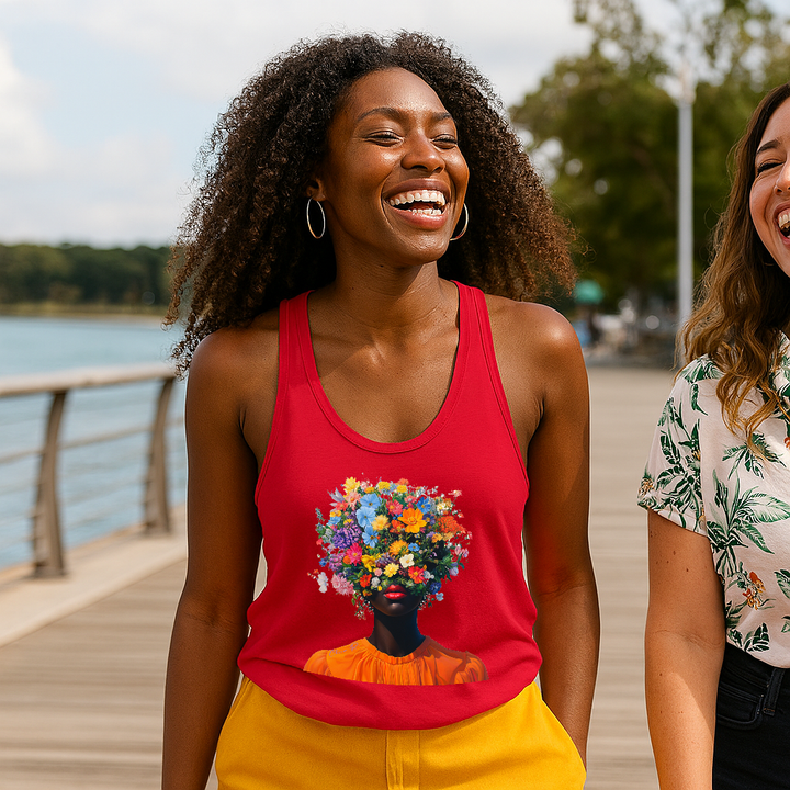 Bloom Where I Stand Glam Racerback Tee