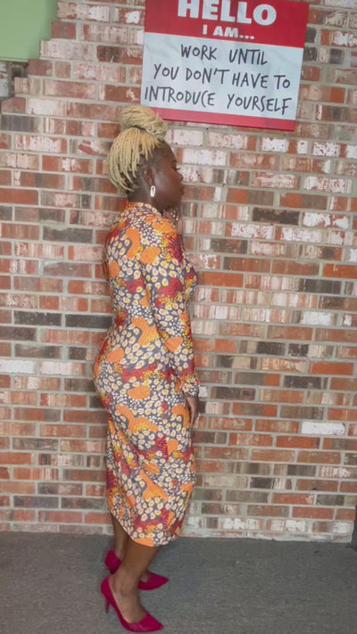 Aphrodite Mock Neck | Enchanted Leopard Chestnut