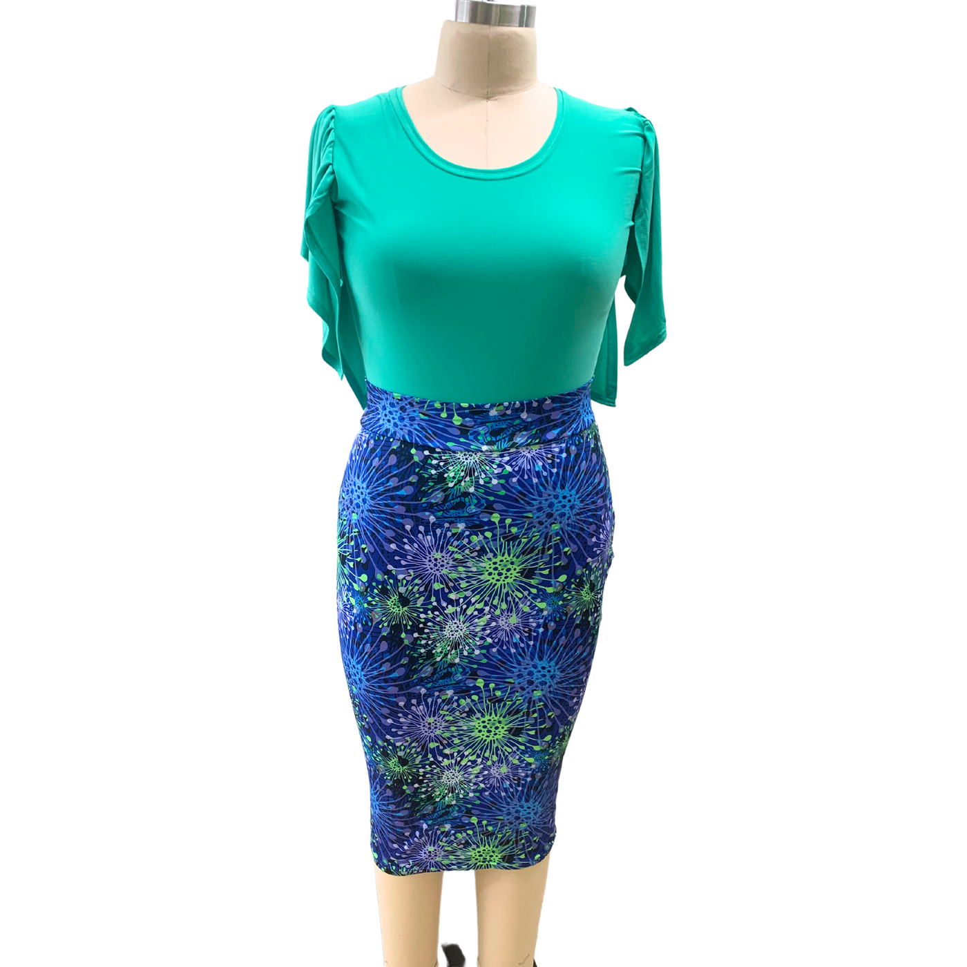 Tula Pencil Skirt | Floral Galaxy - G'wan by Charon